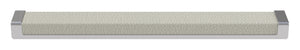 Häfele 111.95.442 TAG - Pull, Minimalist, Zinc, Faux Leather, Matte aluminum/winter, 128 mm (5 1/16") CTC