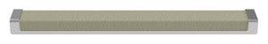 Häfele 111.95.459 TAG - Pull, Minimalist, Zinc, Faux Leather, Chrome/pewter, 256 mm (10 1/16") CTC