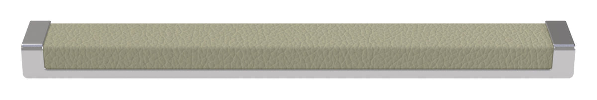Häfele 111.95.444 TAG - Pull, Minimalist, Zinc, Faux Leather, Matte aluminum/pewter, 128 mm (5 1/16") CTC