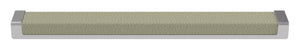 Häfele 111.95.438 TAG - Pull, Minimalist, Zinc, Faux Leather, Black/pewter, 128 mm (5 1/16") CTC