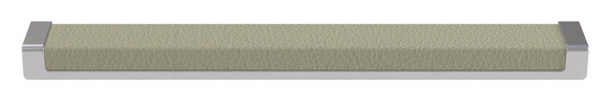 Häfele 111.95.459 TAG - Pull, Minimalist, Zinc, Faux Leather, Chrome/pewter, 256 mm (10 1/16") CTC