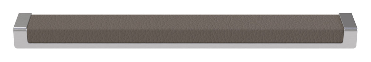 Häfele 111.95.446 TAG - Pull, Minimalist, Zinc, Faux Leather, Matte gold/oyster, 128 mm (5 1/16") CTC