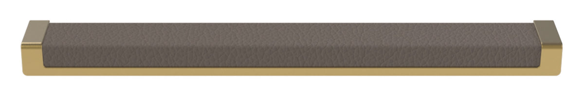 Häfele 111.95.438 TAG - Pull, Minimalist, Zinc, Faux Leather, Black/pewter, 128 mm (5 1/16") CTC