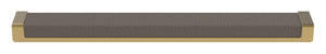 Häfele 111.95.459 TAG - Pull, Minimalist, Zinc, Faux Leather, Chrome/pewter, 256 mm (10 1/16") CTC