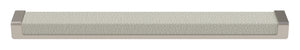 Häfele 111.95.467 TAG - Pull, Minimalist, Zinc, Faux Leather, Matte nickel/oyster, 256 mm (10 1/16") CTC