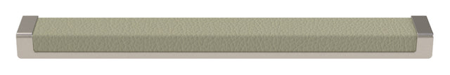 Häfele 111.95.467 TAG - Pull, Minimalist, Zinc, Faux Leather, Matte nickel/oyster, 256 mm (10 1/16") CTC