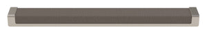Häfele 111.95.437 TAG - Pull, Minimalist, Zinc, Faux Leather, Black/oyster, 128 mm (5 1/16") CTC