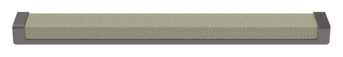 Häfele 111.95.438 TAG - Pull, Minimalist, Zinc, Faux Leather, Black/pewter, 128 mm (5 1/16") CTC
