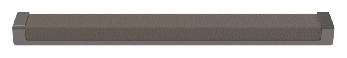 Häfele 111.95.464 TAG - Pull, Minimalist, Zinc, Faux Leather, Matte gold/oyster, 256 mm (10 1/16") CTC