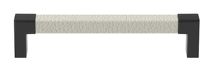 Häfele 111.95.475 TAG - Pull, Modern, Zinc, Faux Leather, Chrome/winter, 128 mm (5 1/16") CTC