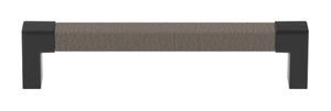 Häfele 111.95.487 TAG - Pull, Modern, Zinc, Faux Leather, Slate/graphite/winter, 128 mm (5 1/16") CTC