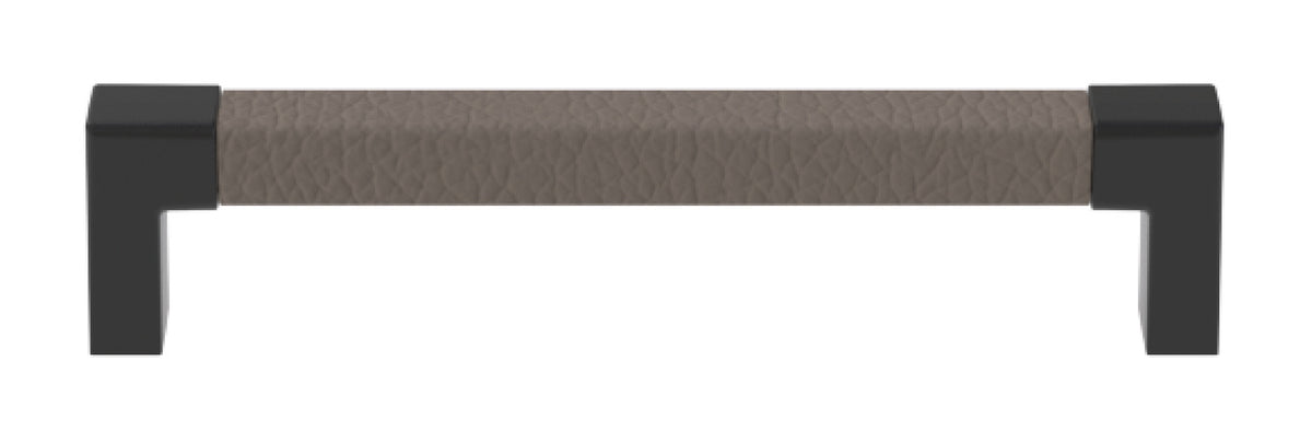 Häfele 111.95.496 TAG - Pull, Modern, Zinc, Faux Leather, Matte aluminum/winter, 256 mm (10 1/16") CTC