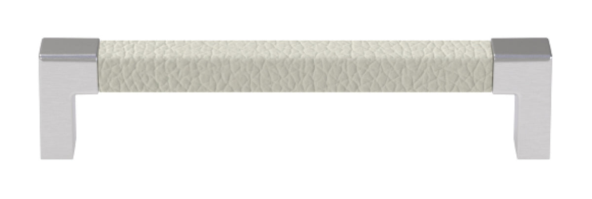 Häfele 111.95.473 TAG - Pull, Modern, Zinc, Faux Leather, Black/oyster, 128 mm (5 1/16") CTC