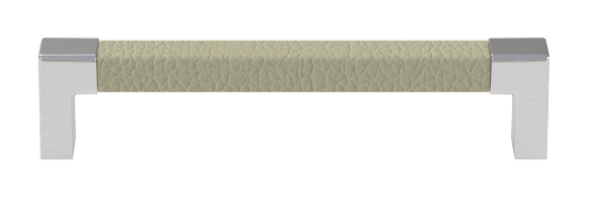 Häfele 111.95.502 TAG - Pull, Modern, Zinc, Faux Leather, Matte nickel/winter, 256 mm (10 1/16") CTC
