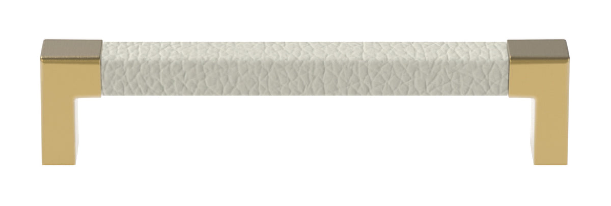 Häfele 111.95.473 TAG - Pull, Modern, Zinc, Faux Leather, Black/oyster, 128 mm (5 1/16") CTC