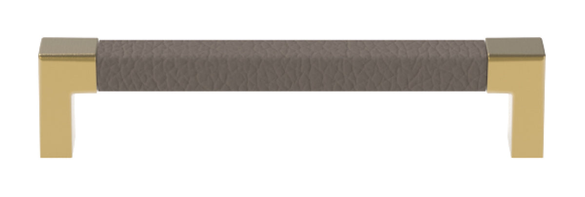 Häfele 111.95.474 TAG - Pull, Modern, Zinc, Faux Leather, Black/pewter, 128 mm (5 1/16") CTC
