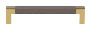 Häfele 111.95.475 TAG - Pull, Modern, Zinc, Faux Leather, Chrome/winter, 128 mm (5 1/16") CTC