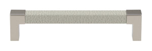 Häfele 111.95.505 TAG - Pull, Modern, Zinc, Faux Leather, Slate/graphite/winter, 256 mm (10 1/16") CTC