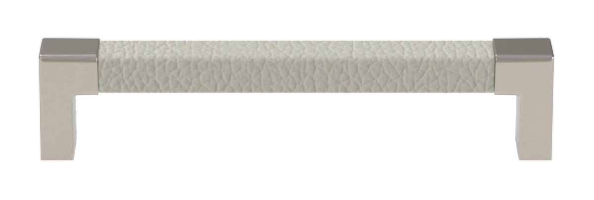 Häfele 111.95.484 TAG - Pull, Modern, Zinc, Faux Leather, Matte nickel/winter, 128 mm (5 1/16") CTC