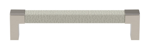 Häfele 111.95.484 TAG - Pull, Modern, Zinc, Faux Leather, Matte nickel/winter, 128 mm (5 1/16") CTC