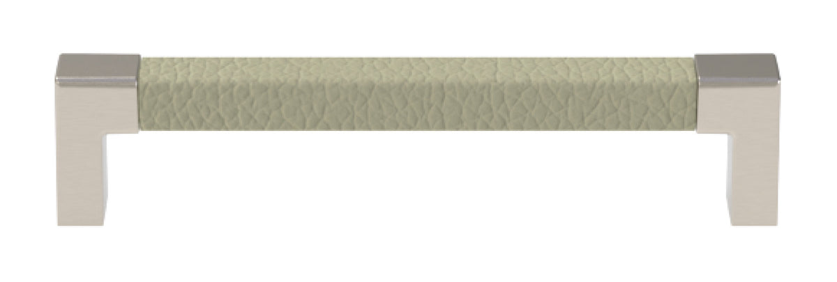 Häfele 111.95.502 TAG - Pull, Modern, Zinc, Faux Leather, Matte nickel/winter, 256 mm (10 1/16") CTC