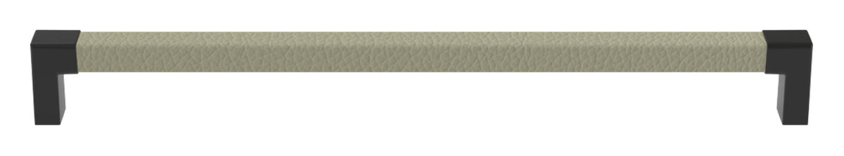 Häfele 111.95.473 TAG - Pull, Modern, Zinc, Faux Leather, Black/oyster, 128 mm (5 1/16") CTC