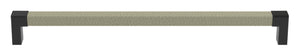 Häfele 111.95.485 TAG - Pull, Modern, Zinc, Faux Leather, Matte nickel/oyster, 128 mm (5 1/16") CTC