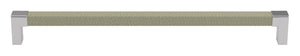 Häfele 111.95.483 TAG - Pull, Modern, Zinc, Faux Leather, Matte gold/pewter, 128 mm (5 1/16") CTC