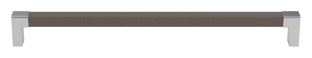 Häfele 111.95.473 TAG - Pull, Modern, Zinc, Faux Leather, Black/oyster, 128 mm (5 1/16") CTC