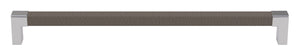 Häfele 111.95.494 TAG - Pull, Modern, Zinc, Faux Leather, Chrome/oyster, 256 mm (10 1/16") CTC