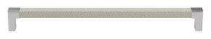 Häfele 111.95.480 TAG - Pull, Modern, Zinc, Faux Leather, Matte aluminum/pewter, 128 mm (5 1/16") CTC