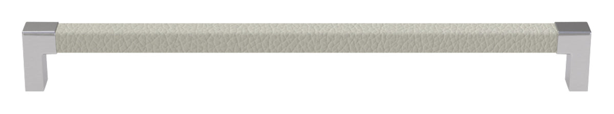 Häfele 111.95.485 TAG - Pull, Modern, Zinc, Faux Leather, Matte nickel/oyster, 128 mm (5 1/16") CTC