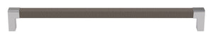 Häfele 111.95.479 TAG - Pull, Modern, Zinc, Faux Leather, Matte aluminum/oyster, 128 mm (5 1/16") CTC