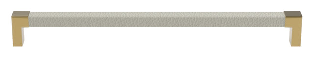 Häfele 111.95.499 TAG - Pull, Modern, Zinc, Faux Leather, Matte gold/winter, 256 mm (10 1/16") CTC
