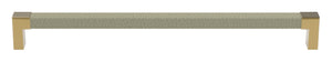 Häfele 111.95.473 TAG - Pull, Modern, Zinc, Faux Leather, Black/oyster, 128 mm (5 1/16") CTC