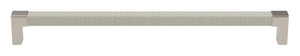 Häfele 111.95.498 TAG - Pull, Modern, Zinc, Faux Leather, Matte aluminum/pewter, 256 mm (10 1/16") CTC