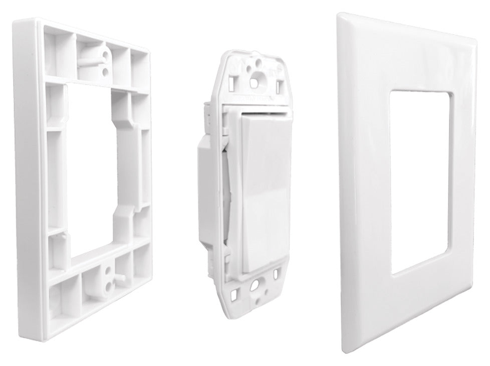 Häfele 850.00.943 Single Rocker Kinetic Wall Switch, Bluetooth® Battery-Free Wireless, Connect Mesh, For Use with Häfele Press and Pair and Connect Mesh Distributors, Almond