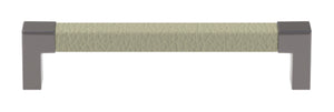 Häfele 111.95.475 TAG - Pull, Modern, Zinc, Faux Leather, Chrome/winter, 128 mm (5 1/16") CTC