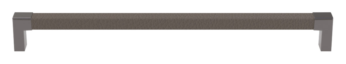 Häfele 111.95.475 TAG - Pull, Modern, Zinc, Faux Leather, Chrome/winter, 128 mm (5 1/16") CTC