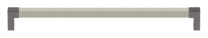 Häfele 111.95.502 TAG - Pull, Modern, Zinc, Faux Leather, Matte nickel/winter, 256 mm (10 1/16") CTC
