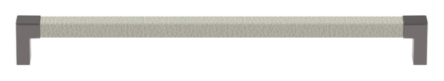 Häfele 111.95.505 TAG - Pull, Modern, Zinc, Faux Leather, Slate/graphite/winter, 256 mm (10 1/16") CTC