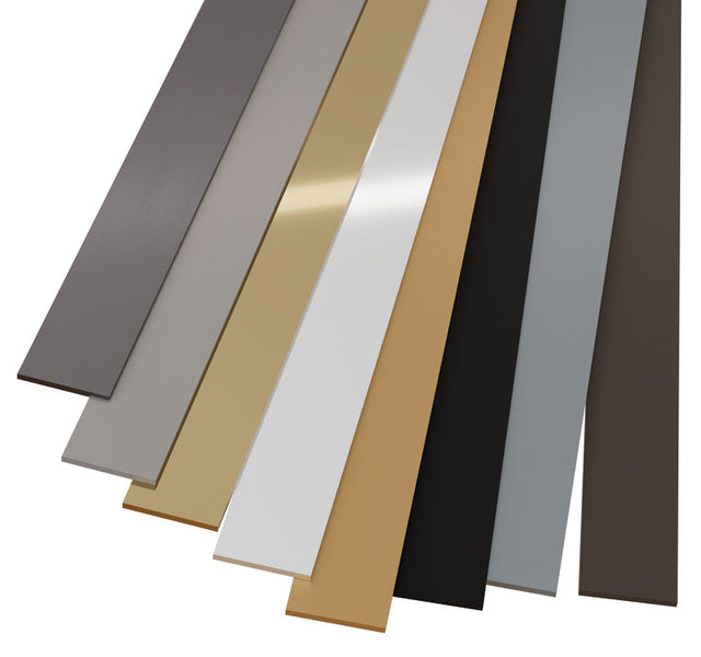 Häfele 100.00.161 Cabinet Accent Strap, H x W: 19 x 2 mm (3/4" x 1/16"), Aluminum, 1828 mm (72") length, Titanium