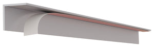 Häfele 194.80.069 Cabinet Accent Drip Edge, Aluminum, H x W: 22 x 2 mm (7/8" x 1/16"), 444 mm (17 1/2") length, brushed