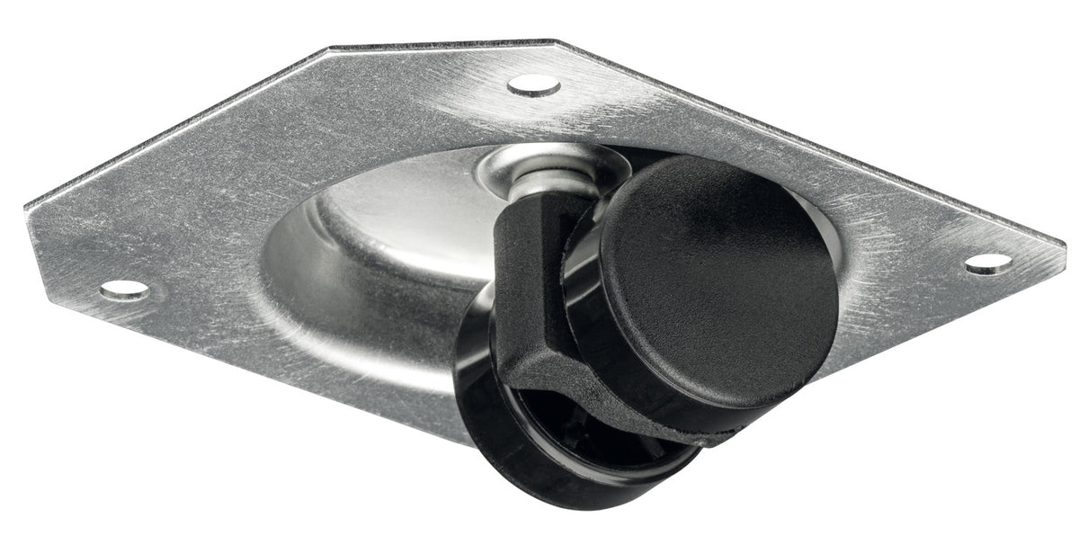 Häfele 660.04.370 Twin Wheel Recessed Caster, Load bearing capacity 40 kg, Low Profile with screw-on plate