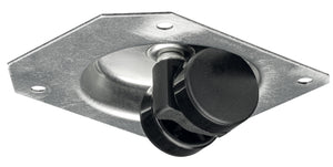 Häfele 660.04.370 Twin Wheel Recessed Caster, Load bearing capacity 40 kg, Low Profile with screw-on plate