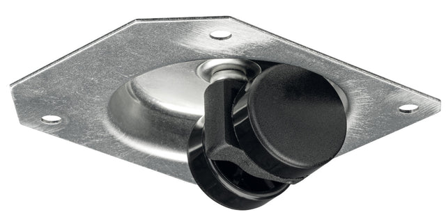 Häfele 660.04.370 Twin Wheel Recessed Caster, Load bearing capacity 40 kg, Low Profile with screw-on plate