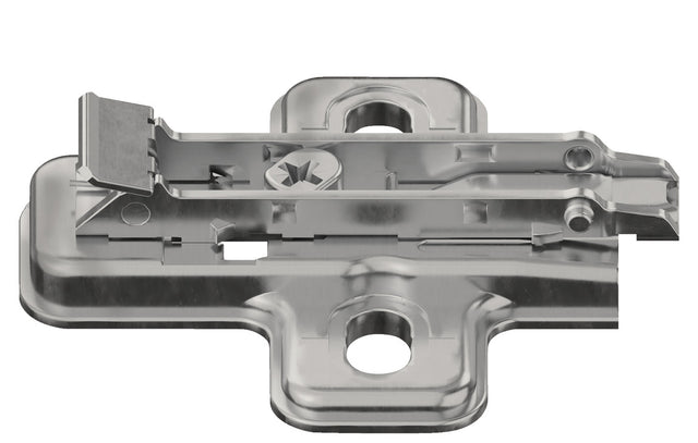 Häfele 329.62.520 Salice - Clip Mounting Plate, without Pre-Installed Mounting Screws, quick fixing system, fixing with chipboard screws, depth adjustable via eccentric, 0 mm, BAV3L09F, zinc