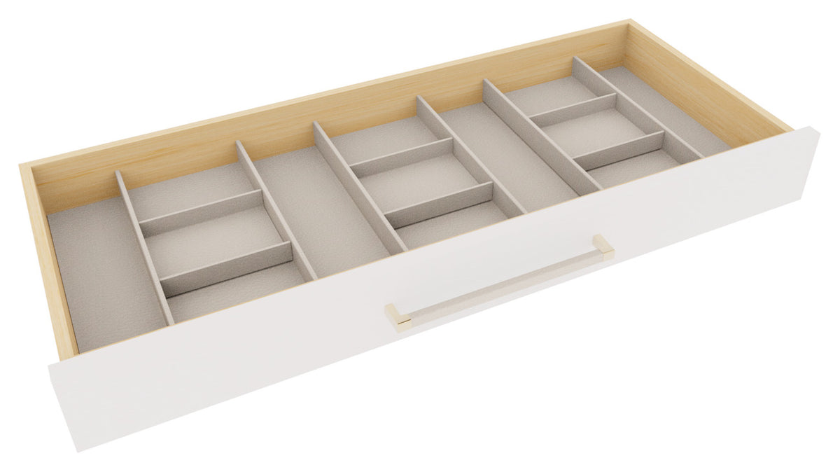Häfele 807.87.722 TAG - Tie & Belt Drawer Organizer, Contour, For 24" wide drawers, 16" depth, winter