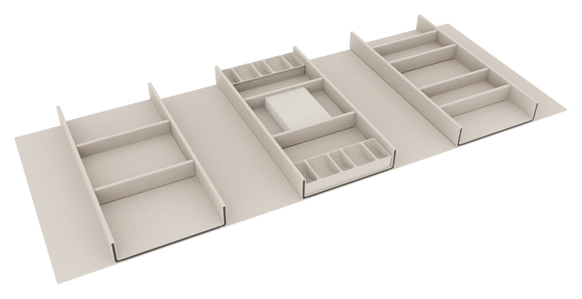 Häfele 807.87.104 TAG - Jewelry Organizer Drawer Tray, Contour, For 36" wide drawers, 16" depth, oyster