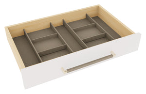 Häfele 807.87.525 TAG - Tie & Belt Drawer Organizer, Contour, For 36" wide drawers, 20" depth, pewter